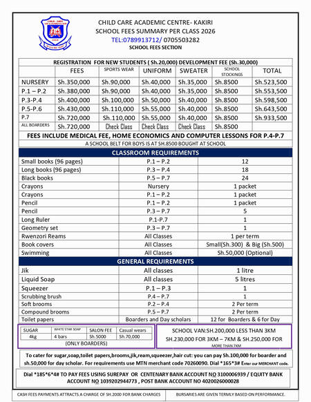 Fees Structure 2026 FEES